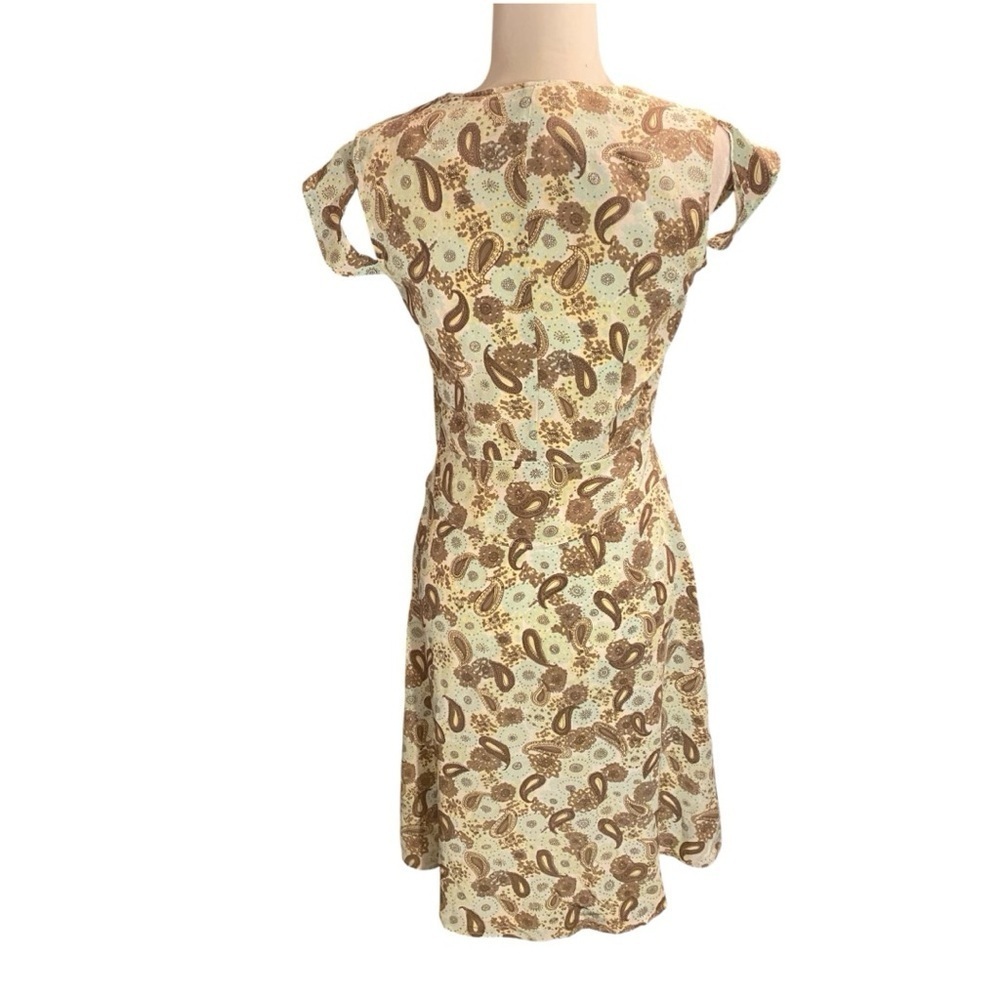 Anthropologie Isabella Bird Y2k Vintage Paisley Silk Dress - Picture 3 of 8
